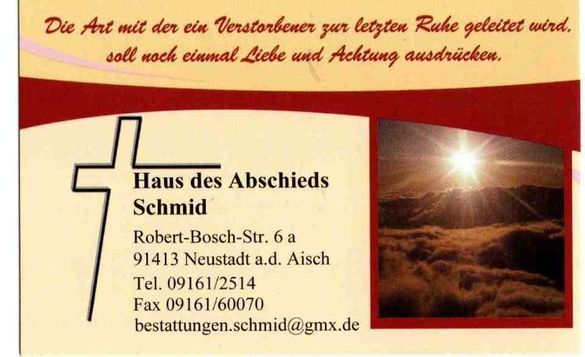 Infokarte Haus des Abschieds Schmid GmbH