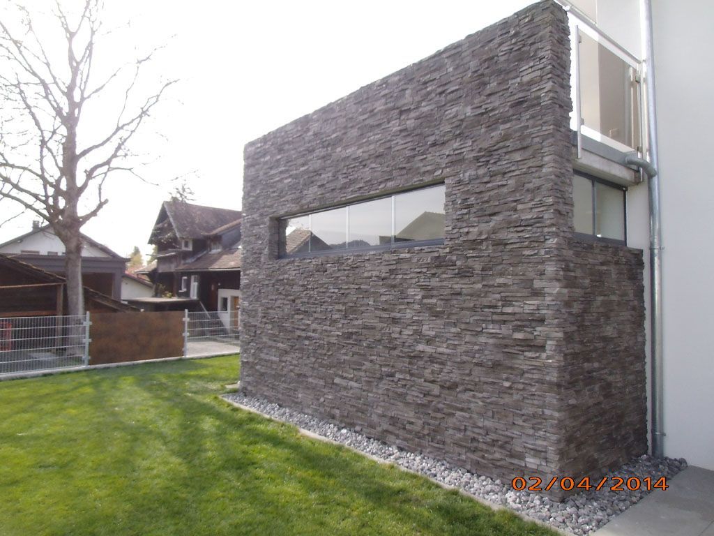 Fassadenwand mit Geo Pietra