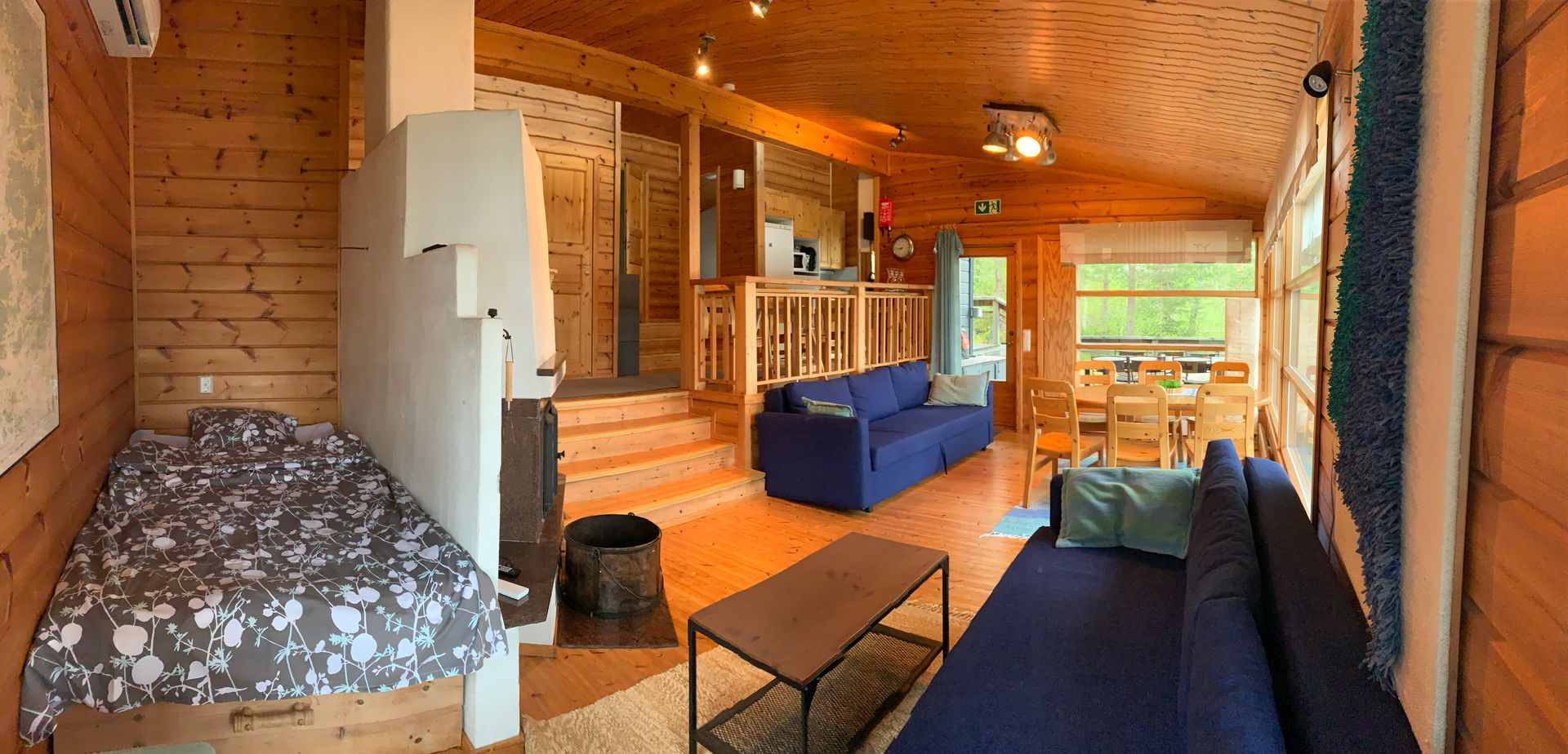 Villa Koirion oleskelutila Paratiisisaarella