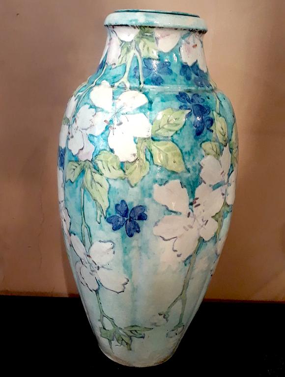 Vase Lachenal aux fleurs, XXème siècle