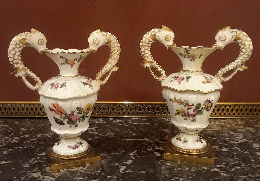 Vases porcelaine allemande XIXème siècle