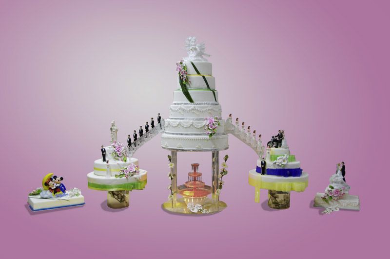 Hochzeitstorte mit Deko