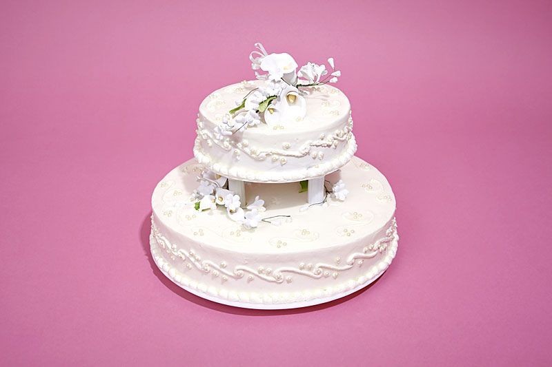 Hochzeitstorte 2 Etagen - Sahnecreme