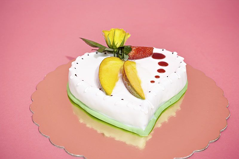 Herzförmige Torte