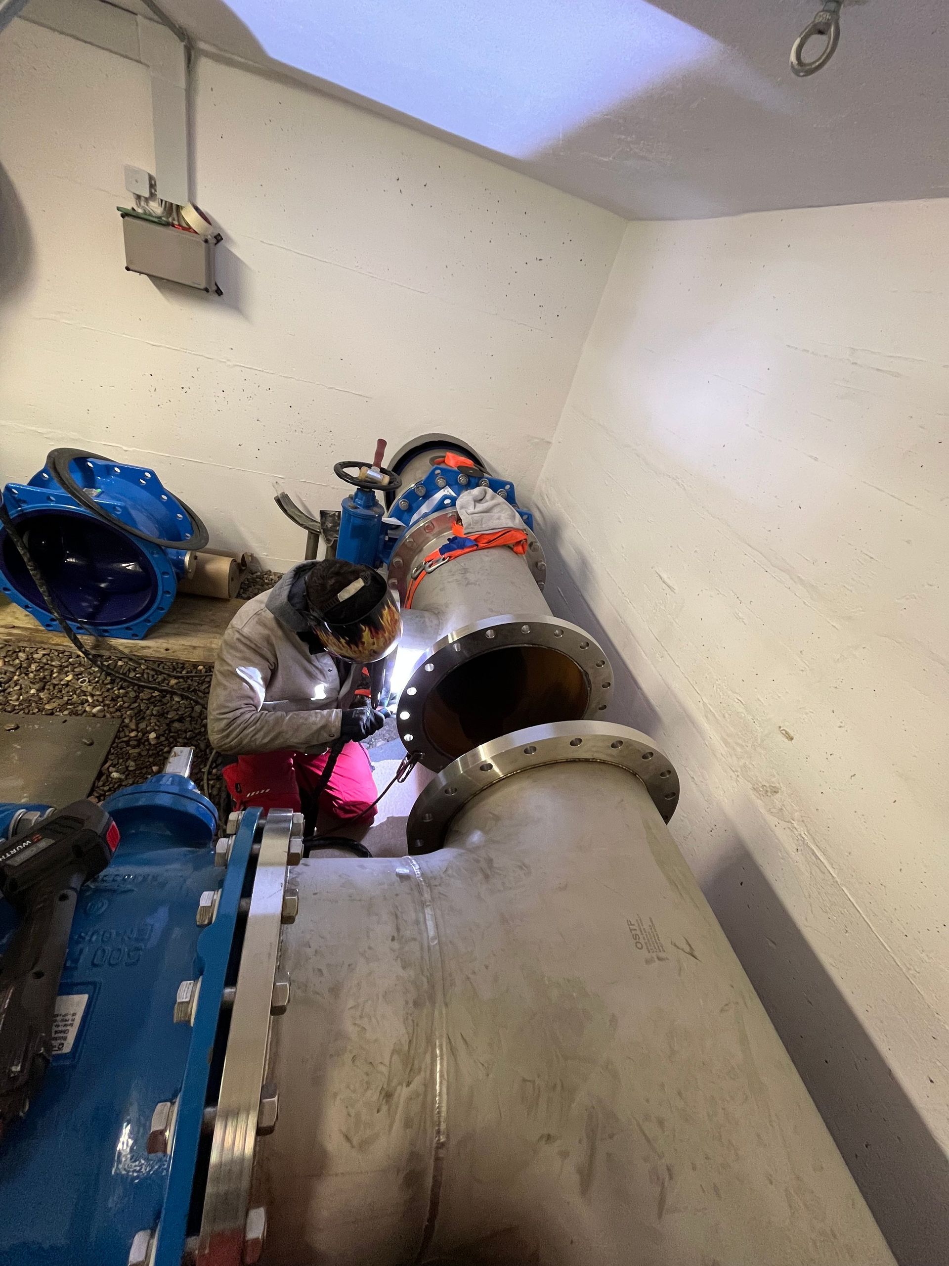 dettaglio di un impianto idrico industriale - Widmer wasser Technik Sagl