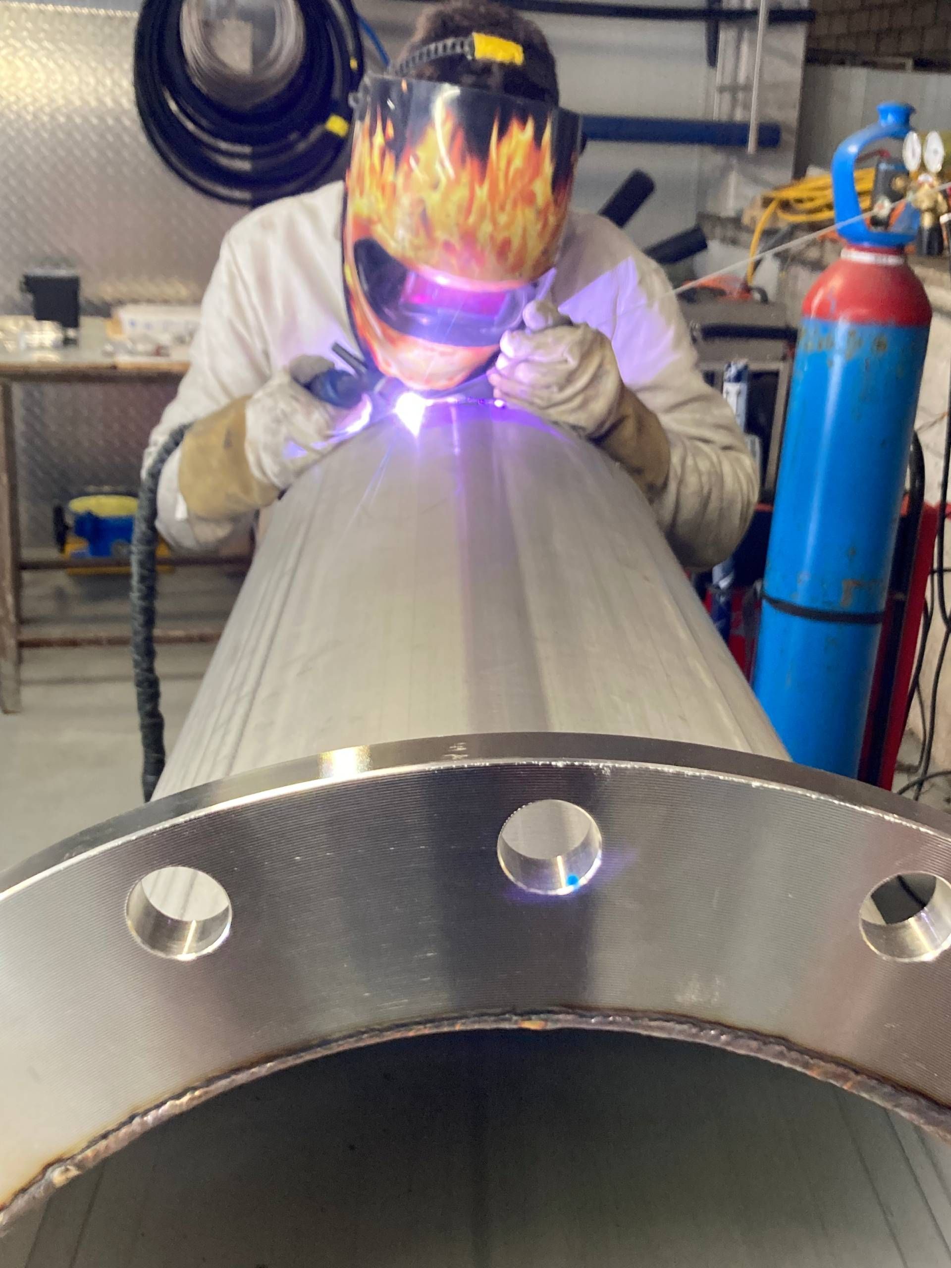 dettaglio di un impianto idrico industriale - Widmer wasser Technik Sagl