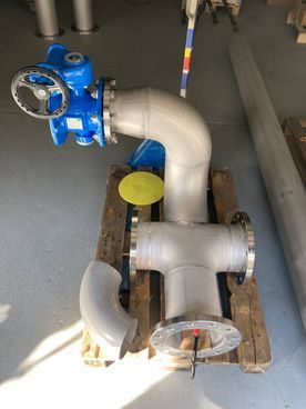 dettaglio di un impianto idrico industriale - Widmer wasser Technik Sagl