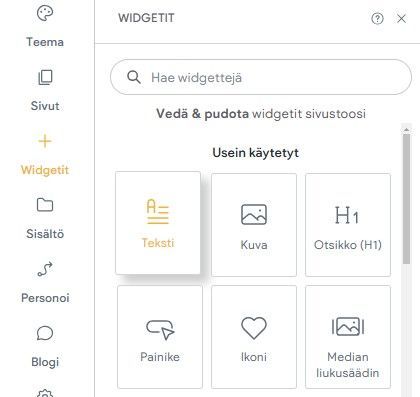 Teksti-widgetti