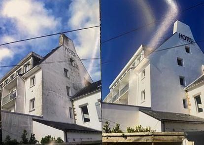 Façade avant après