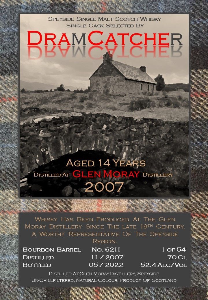 DramCatcher Glen Moray 2007 Label