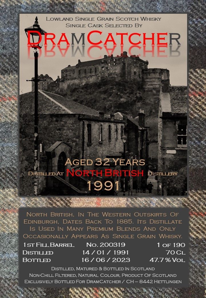 DramCatcher North British 1991 Label