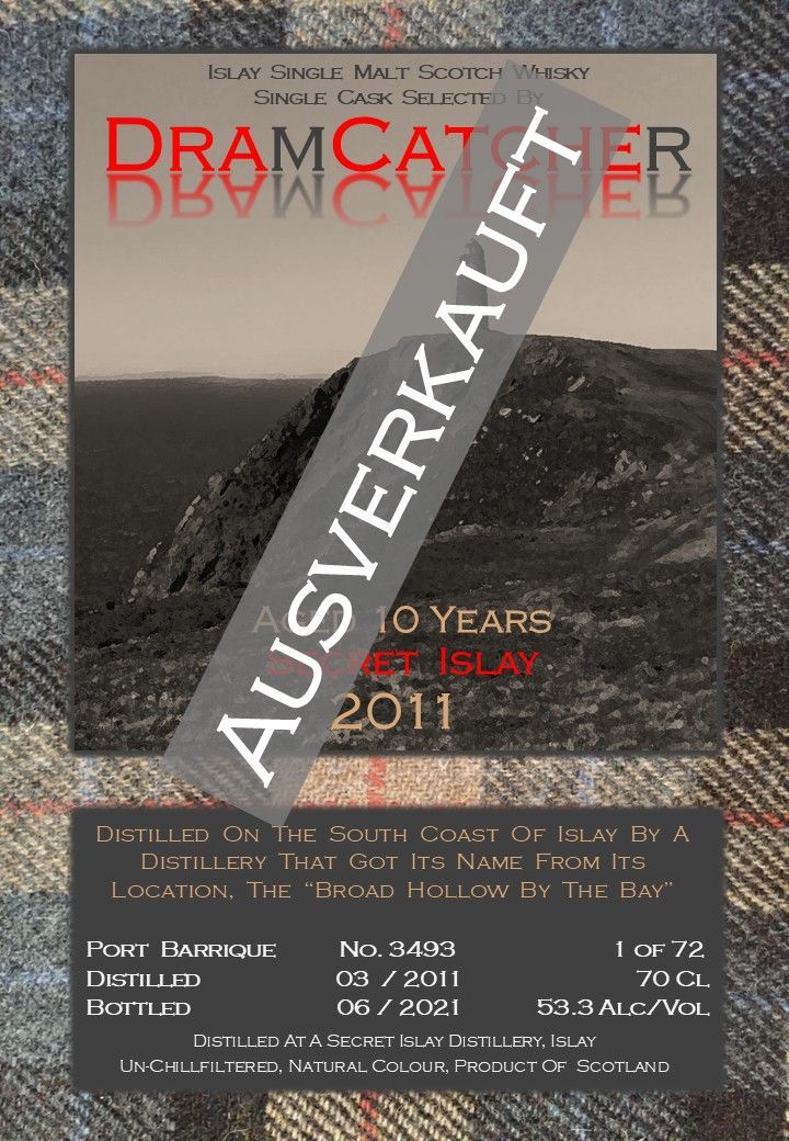 DramCatcher Secret Islay 2011 Label