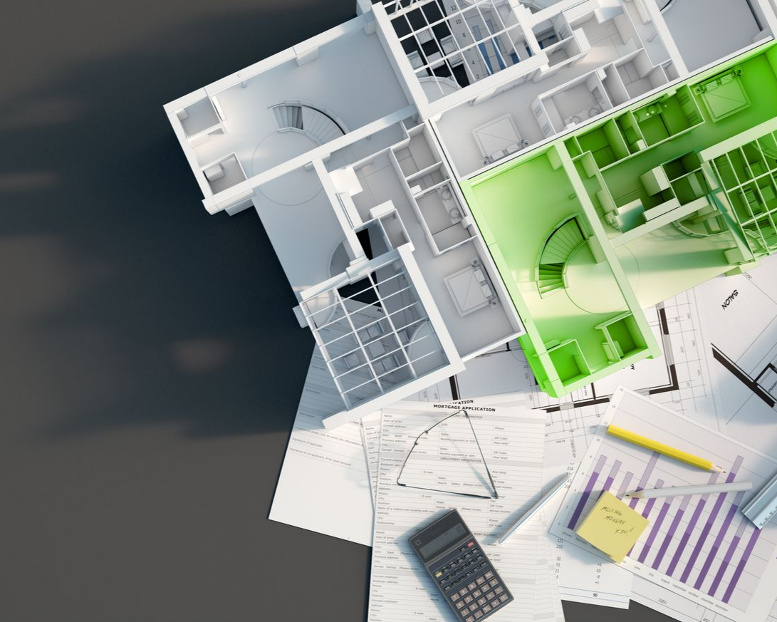 Plan architectural vu de haut.