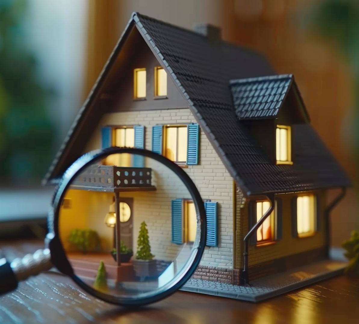 Maison observée à la loupe.