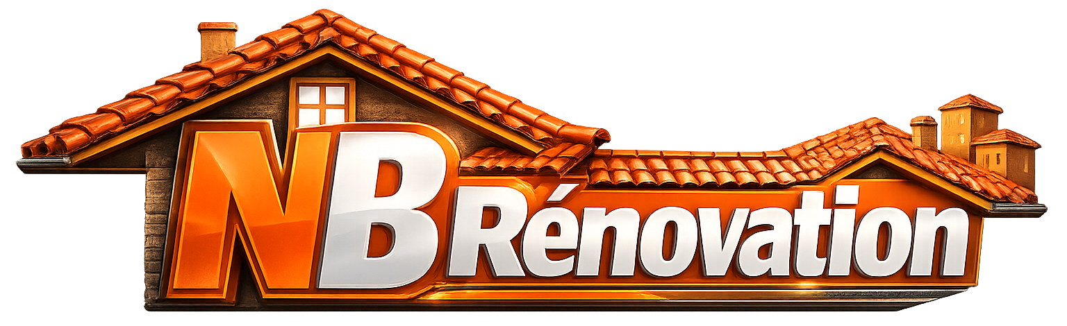 Vue en plongée d'un toit de tuiles en terre cuite orange vif.