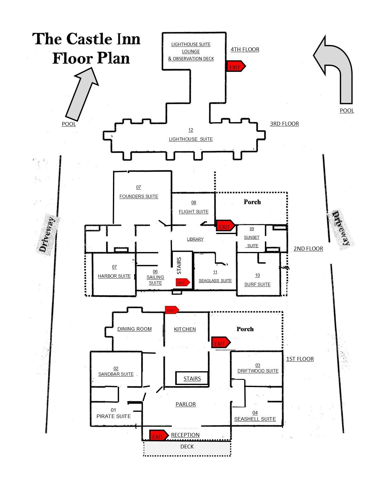 The Castle Inn at Ocracoke Map