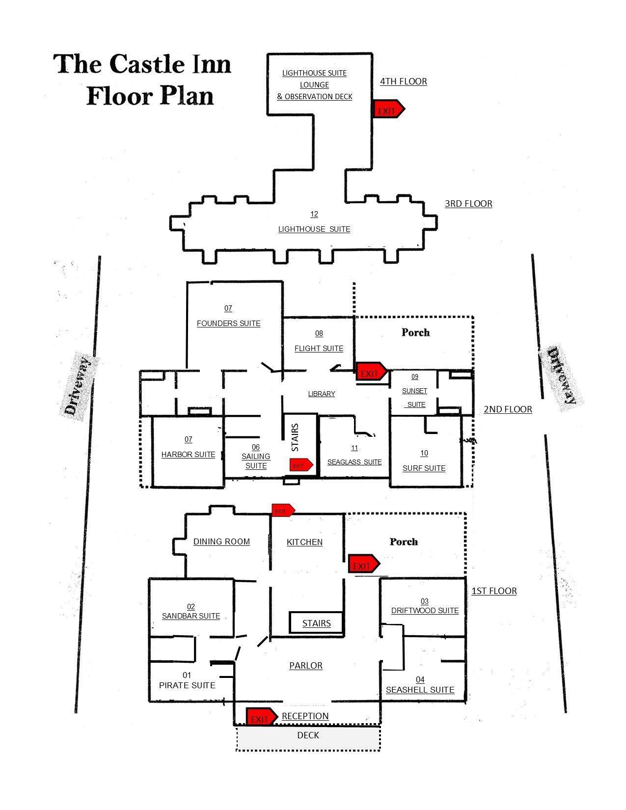 The Castle Inn at Ocracoke Map