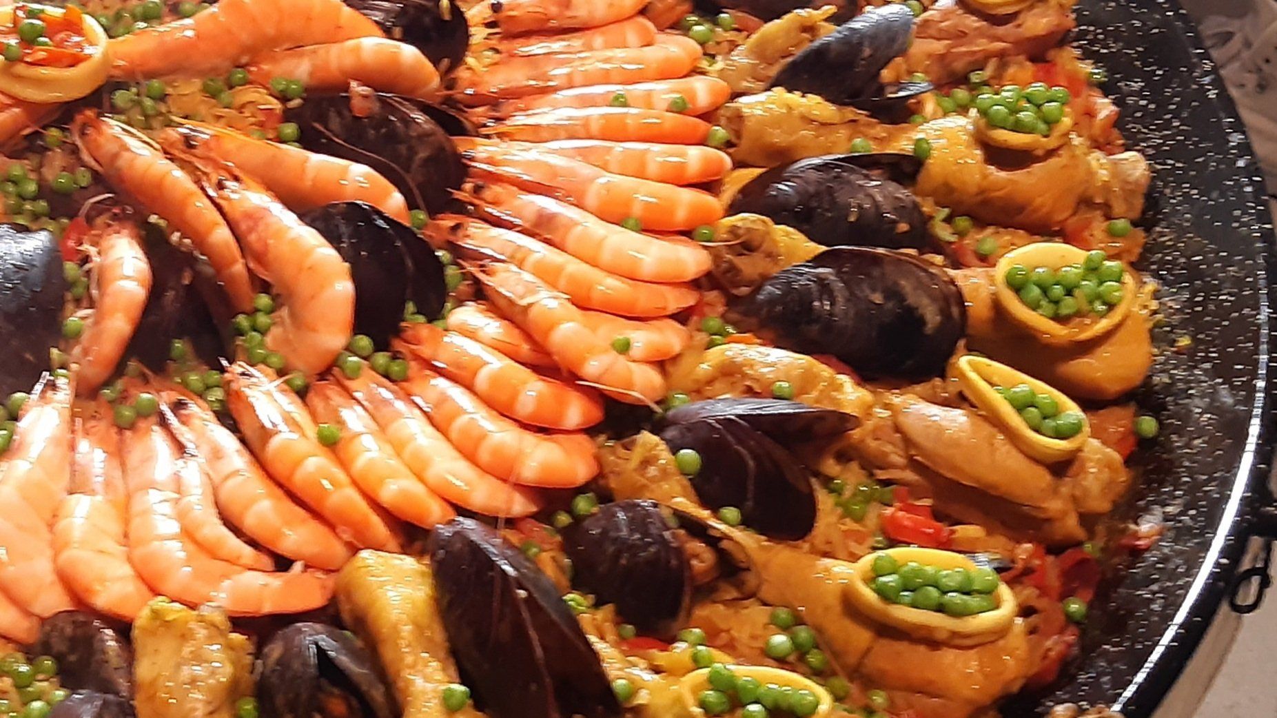 Plateau de paella zoom.