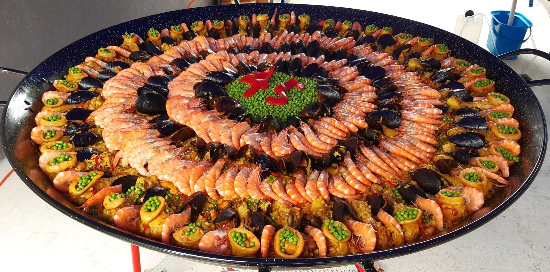 Plateau de paella 45 ans.