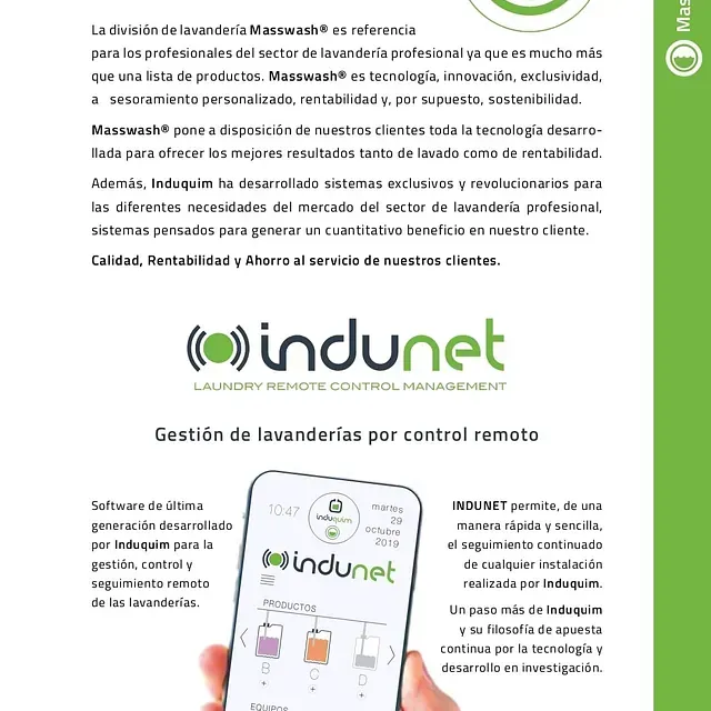 Una mano sostiene un teléfono celular con la palabra indunet en él.