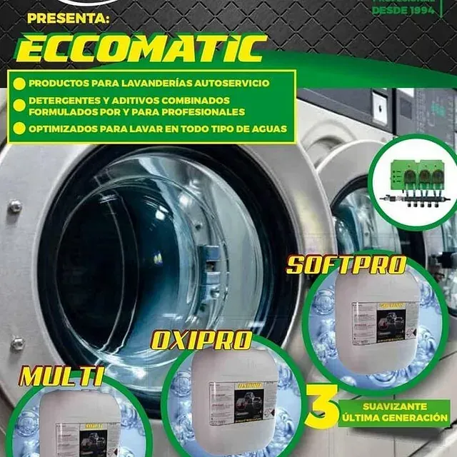 Un anuncio de eccomatic muestra una lavadora.