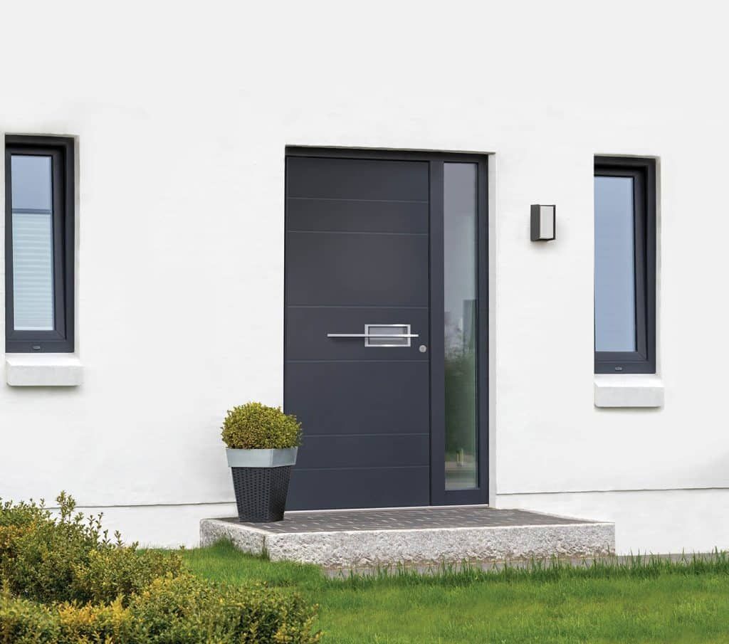 Portes d'entrée grise