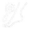 Icon zwei Füße und eine Pflanze