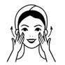 Icon lächelnder Mann und Frau