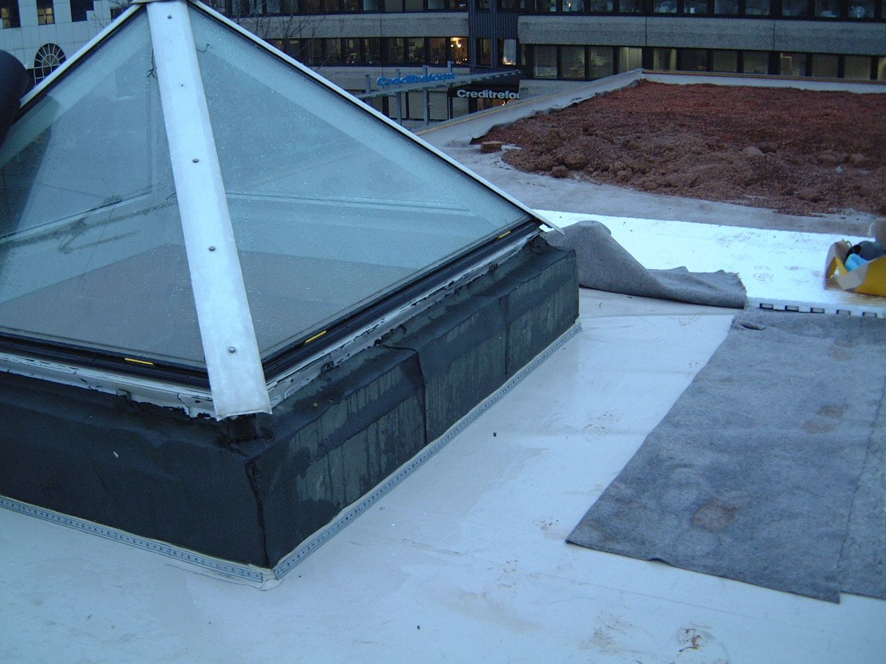 Oberlicht auf einem Flachdach