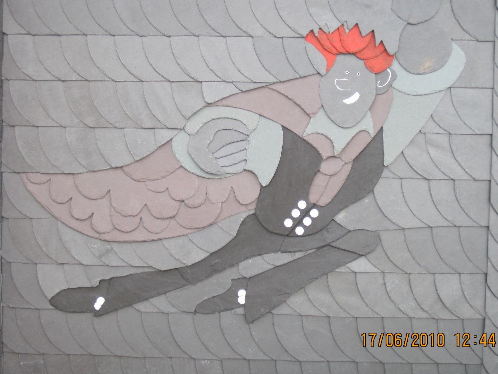 Schindeln in Form eines Superhelden