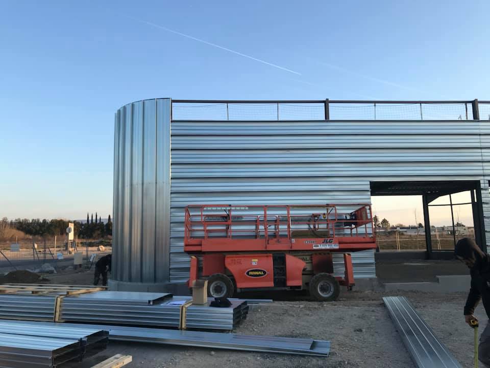 Pose de bardage acier