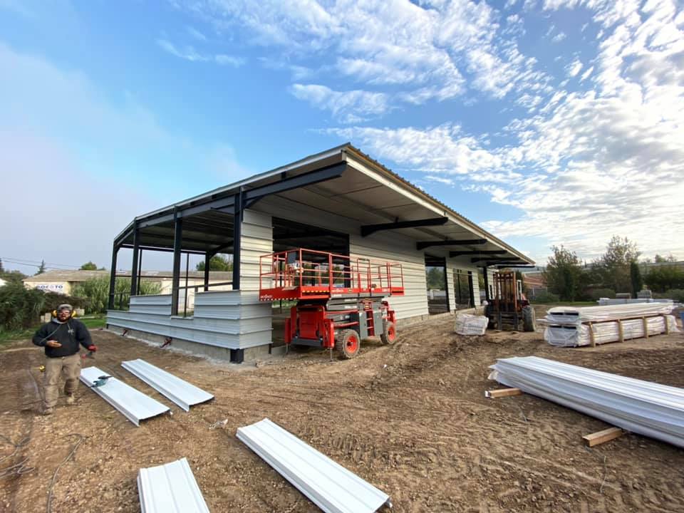 Construction d'un bâtiment industriel