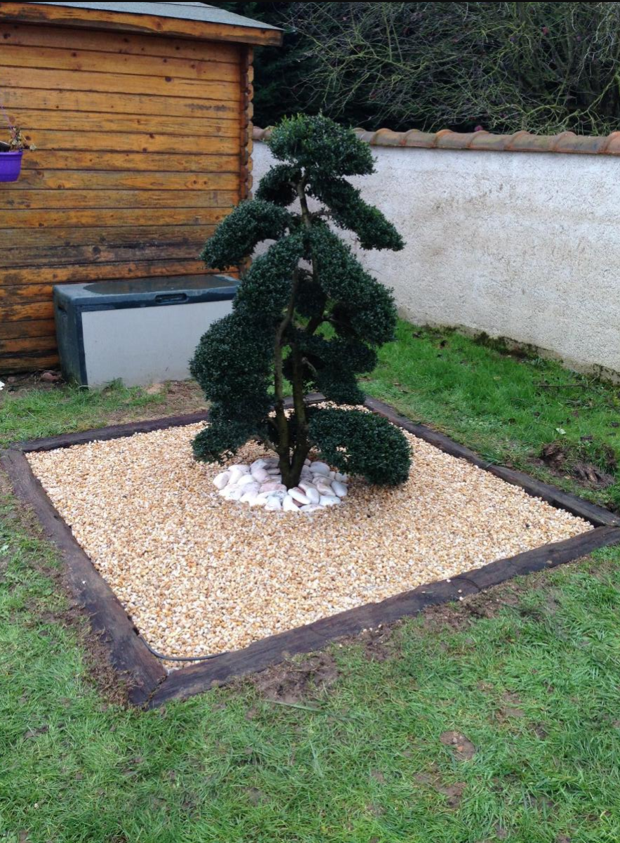 Décoration de jardin avec des granulats décoratifs