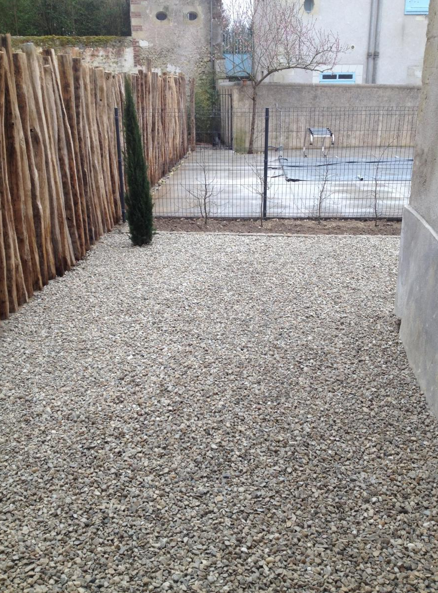 Mise en place de graviers