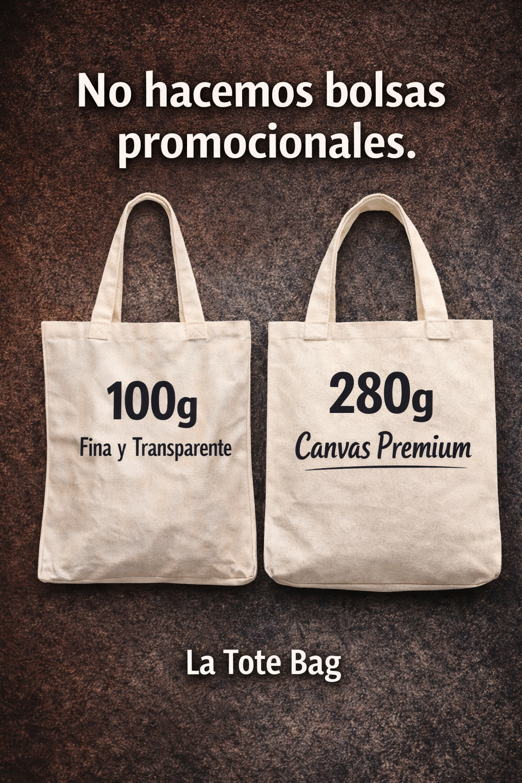 Diferencias entre una totebag de 100g. a una totebag de calidad superior de 320gr.