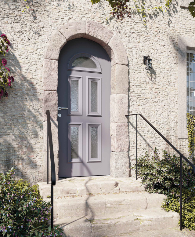 Porte d'entrée arrondie