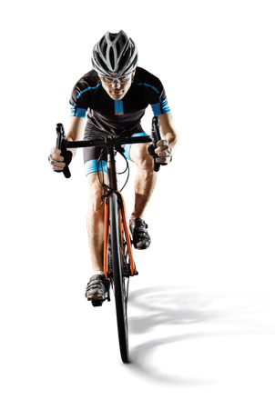 Un homme sur un vélo
