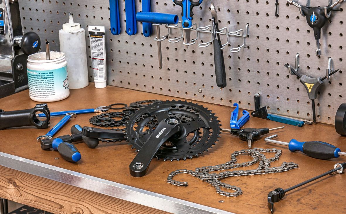 Un atelier de réparation pour vélos