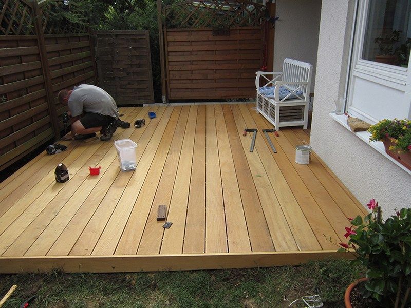 HB Holzbau Breymaier GmbH – Holzterrasse im Bau