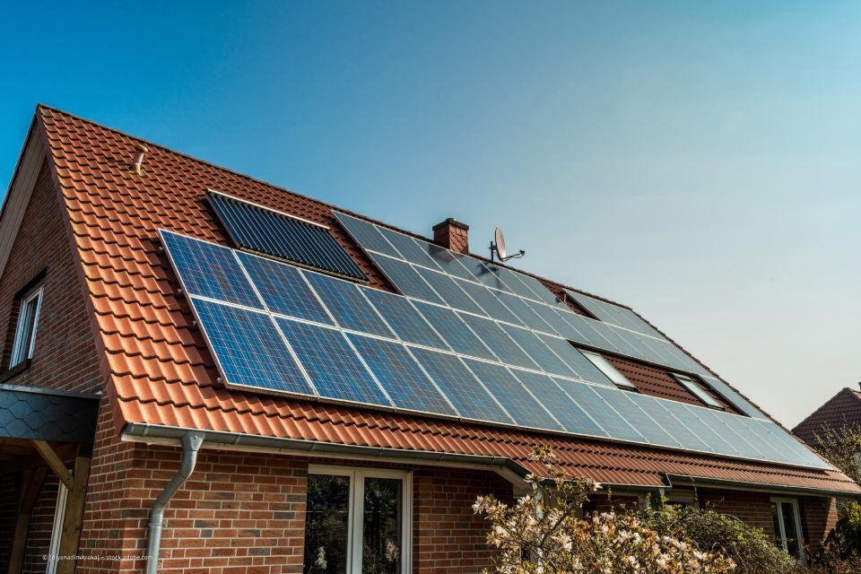Solaranlage auf Einfamilienhaus