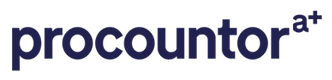 Procounter+ logo in dark blue lowercase text with a light blue plus symbol