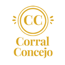 Logotipo en círculo dorado “CC” con el texto “Corral Concejo” debajo.