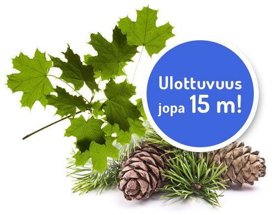 Ulottuvuus jopa 15 m