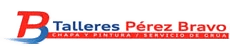 Logo de Talleres P&eacute;rez Bravo en rojo y azul, con una gran &ldquo;B&rdquo; estilizada.