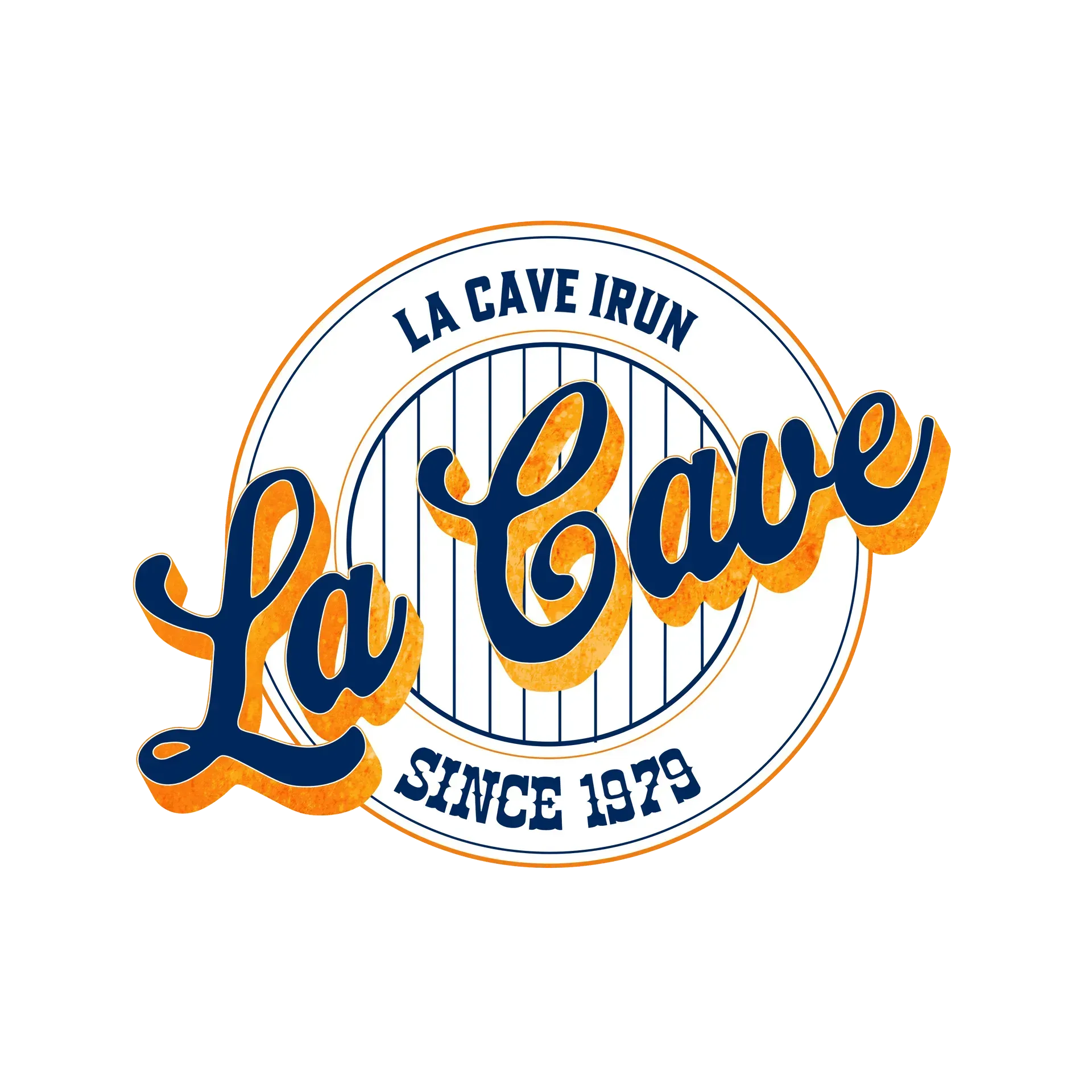 Logotipo de La Cave de Irún en amarillo y azul