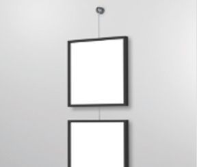 HAMRVL Confezione Da 4 Cavi Per Appendere Cartelli E Quadri Dal Soffitto – Regolabili 1m, Con Gancio, Carico Max 10 Kg – Acciaio Inox 304 - 3