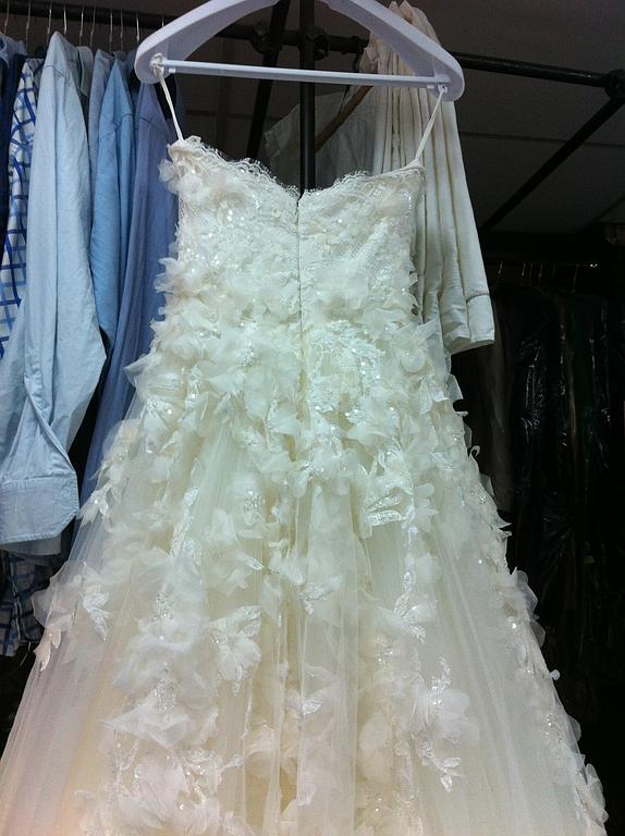 Lavage de robe de mariée