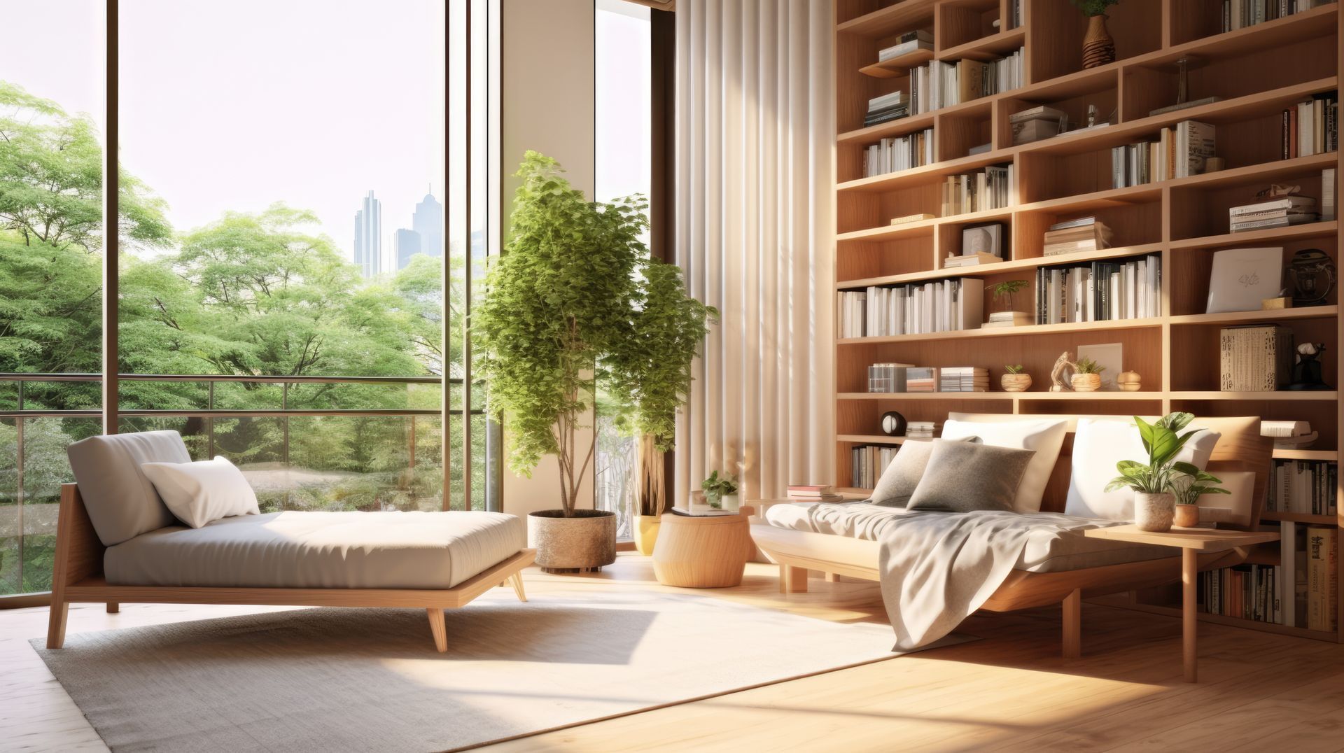 Bibliothèque en bois