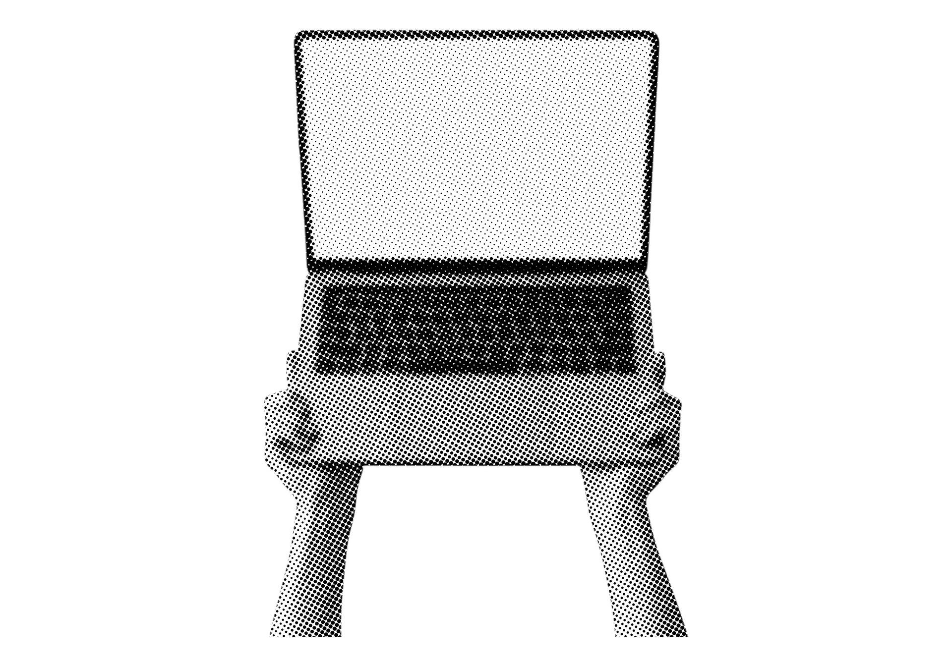 Ordinateur portable ouvert tenu par deux mains.