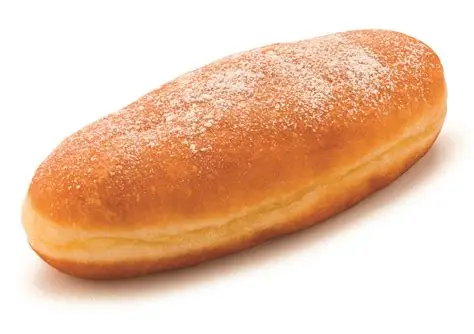 Beignet allongé, saupoudré de sucre glace.